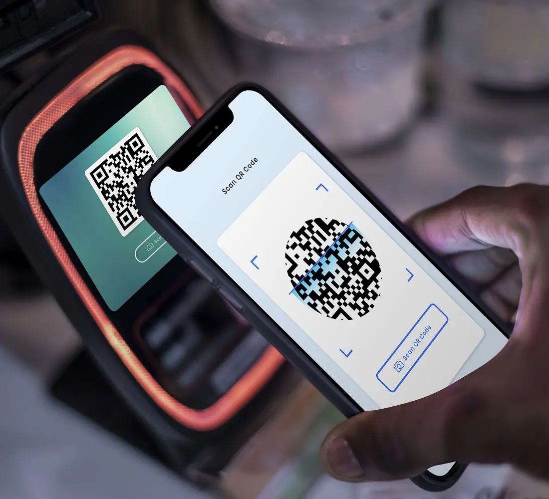 Contactless and cashless payment through qr code and mobile banking